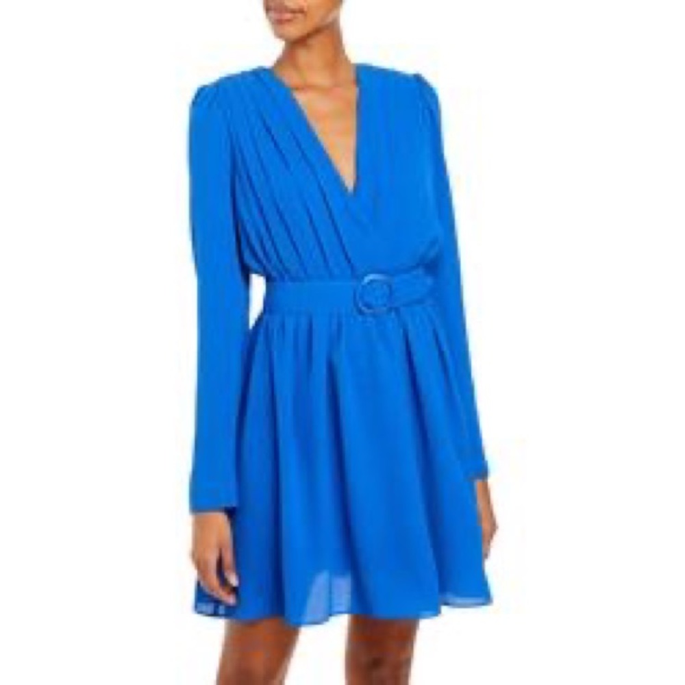 Aqua Blue belted dress